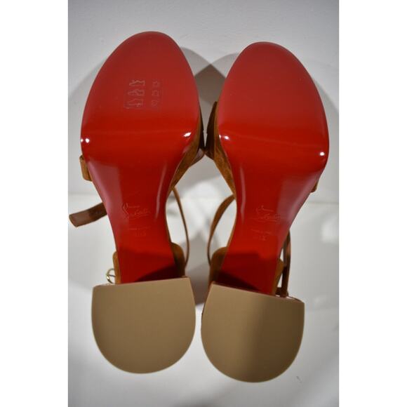 Christian Louboutin Movida Sandal 130 Foxy Brown Suede Platform Heel Pump 40.5 - Picture 11 of 11